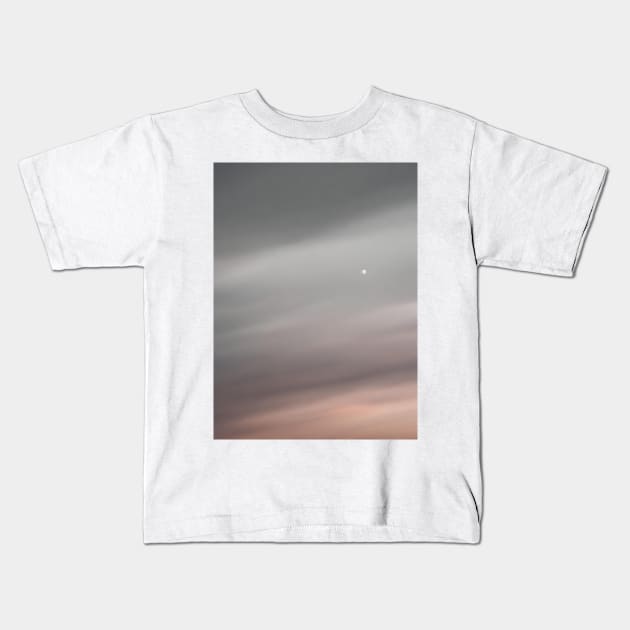 Moonrise over a cloudy sky Kids T-Shirt by Alihassan-Art